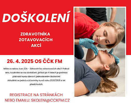 Doškolení - Zdravotník zotavovacích akcí 26.04.2025